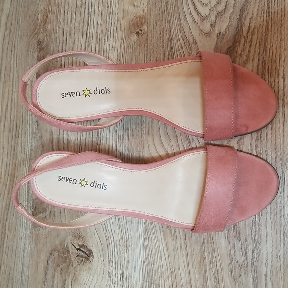 Seven Diols Womens Pink Slingback Open Toe Heel Sandals Size 8.5 Medium - Picture 4 of 10